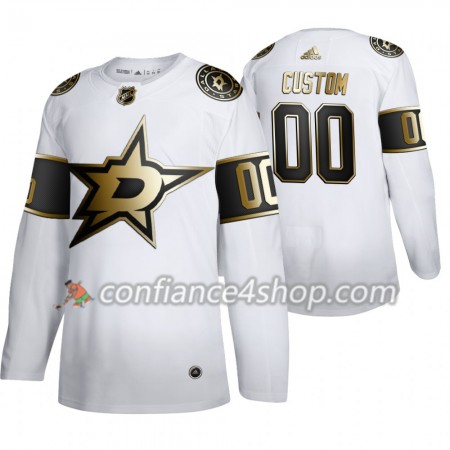 Adidas Maillot de Hockey Dallas Stars Personnaliser Adidas 2019-20 Golden Edition Blanc Authentic - Homme